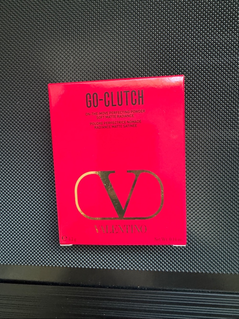 Valentino GO-CLUTCH Compact in Bright Pink with Gold Logo